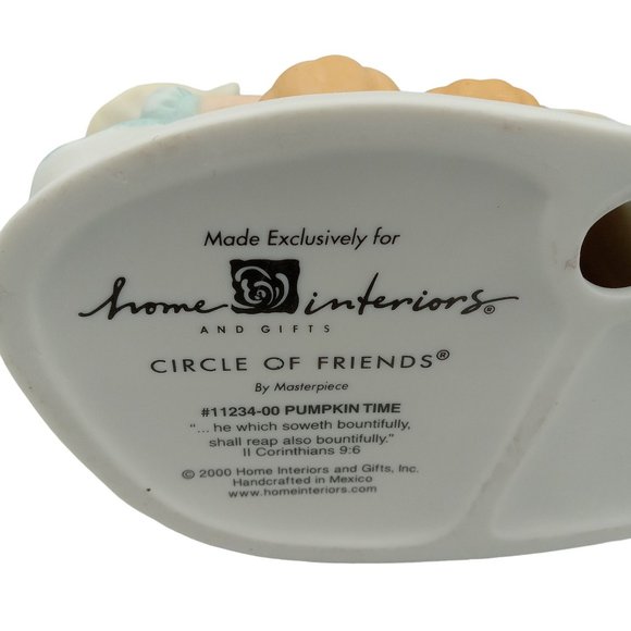 Home Interiors Homco Circle Of Friends Figurine Pumpkin Time Masterpiece Farmers - Picture 6 of 11
